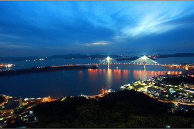 목포대교 야경과 다도해